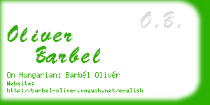 oliver barbel business card