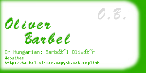 oliver barbel business card